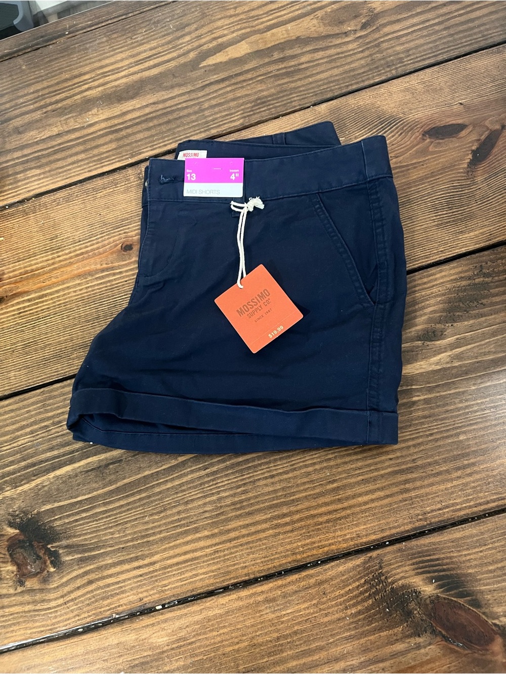 NWT- Mossimo Supply Co. Navy Drawstring Cuffed Women's Shorts